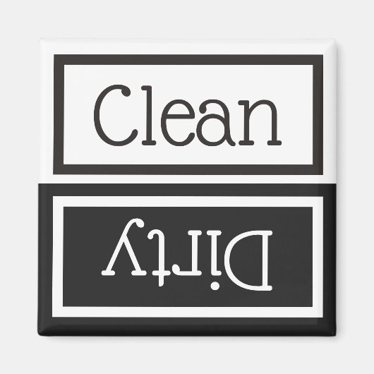 Aimant Lave-vaisselle nettoyant/aimant sale (Devant)