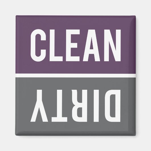 Aimant Lave-vaisselle nettoyante à sec pourpre et gris ch (Devant)