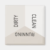 Aimant Lave-vaisselle Neutre Moderne (Devant)