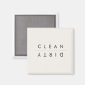 Aimant Lave-vaisselle noir et blanc (Recto/Verso)