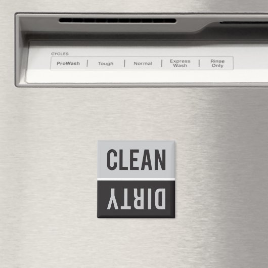 Aimant Lave-vaisselle noir et gris sec propre (In Situ (Lave-vaisselle))