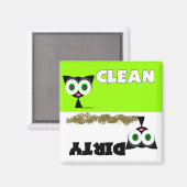 Aimant Lave-vaisselle noir / Lave-vaisselle sale (Recto/Verso)