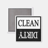 Aimant Lave-vaisselle noire propre (Recto/Verso)