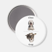 Aimant Lave-vaisselle pour chien de garde propre/sale Mag (Recto/Verso)