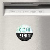 Aimant Lave-vaisselle propre Aqua Black Marble Round (In Situ (Lave-vaisselle))