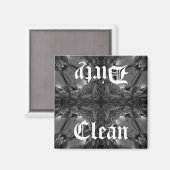 Aimant Lave-vaisselle propre gothique kaléidoscope (Recto/Verso)