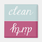 Aimant Lave-vaisselle propre ou sale (Devant)