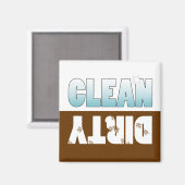 Aimant Lave-vaisselle propre ou sale (Recto/Verso)