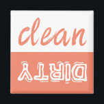 Aimant Lave-vaisselle propre ou sale<br><div class="desc">Plus de siroter accidentellement des lunettes sales directement du lave-vaisselle qui n'ont pas encore commencé le cycle de nettoyage! Sur le côté orange, on dit "Sale", et sur le côté blanc, on dit "Propre". Mettez-le sur le lave-vaisselle ou dans la buanderie pour faciliter la consultation de tous.</div>