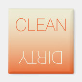 Aimant Lave-vaisselle propre ou sale à la mangeoire et à  (Devant)