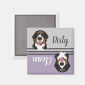 Aimant Lave-vaisselle propre sale Bernese Mountain Dog (Recto/Verso)