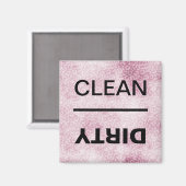 Aimant Lave-vaisselle propre/sale Empreinte de léopard ro (Recto/Verso)