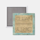 Aimant Lave-vaisselle propre/sale Gold Aqua Empreinte de  (Recto/Verso)