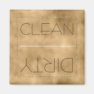 Aimant Lave-vaisselle propre/sale Gold Glitz