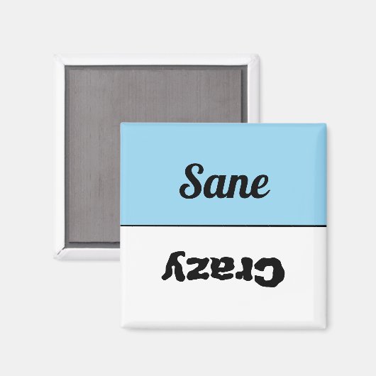 Aimant Lave-vaisselle Reversible Funny Crazy Sane (Recto/Verso)