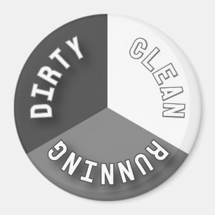 Aimant Lave-vaisselle réversible Gray Nettoyant sec Couri