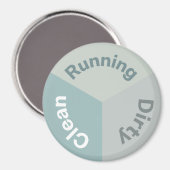 Aimant Lave-vaisselle Reversible Plats Propre Sale Foncti (Recto/Verso)