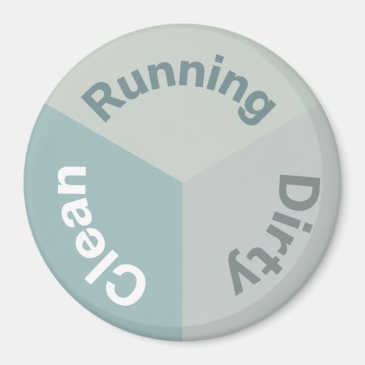 Aimant Lave-vaisselle Reversible Plats Propre Sale Foncti (Devant)