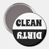 Aimant Lave-vaisselle rond 3" Lave-vaisselle nettoyant à  (Recto/Verso)