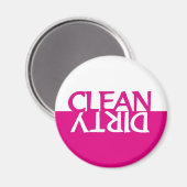 Aimant Lave-vaisselle rose chaud (Recto/Verso)