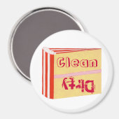 Aimant Lave-vaisselle sale magnets, gâteau blanc rouge (Recto/Verso)