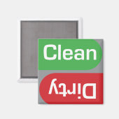 Aimant Lave-vaisselle Signe propre ou sale (Recto/Verso)