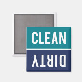 Aimant Lave-vaisselle Turquoise et bleu marine (Recto/Verso)