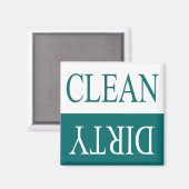 Aimant Lave-vaisselle Turquoise propre (Recto/Verso)