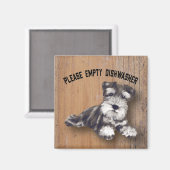 Aimant Lave-vaisselle vide chien (Recto/Verso)