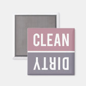 Aimant Lave-vaisselle violet Rose sale propre (Recto/Verso)