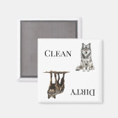 Aimant Lave-vaisselle Wolf Clean (Recto/Verso)