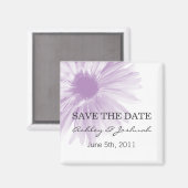 Aimant Lavend Flower Design Mariage Enregistrer La Date M (Recto/Verso)