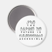 Aimant L'avenir est accessible ASL Sign Language (Recto/Verso)