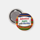 Aimant L'aventure commence par l'apprentissage (Recto/Verso)