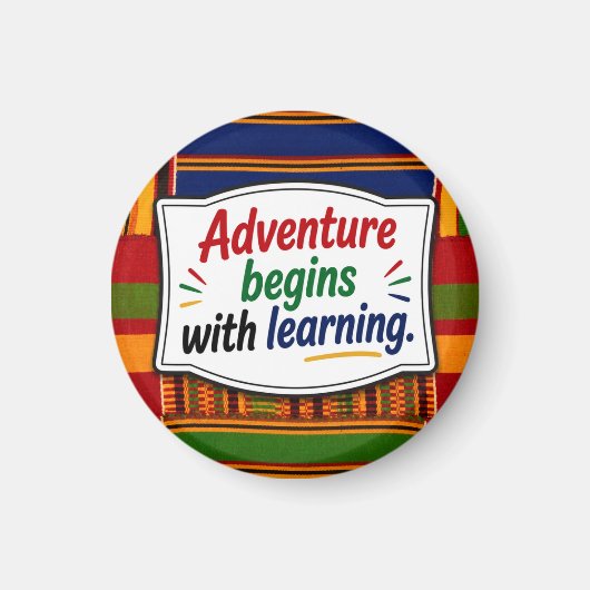 Aimant L'aventure commence par l'apprentissage (Devant)