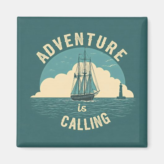 Aimant L'aventure est en train d'appeler (Devant)