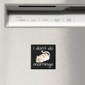 Aimant Lazy Chat Je ne fais pas les matins (In Situ (Lave-vaisselle))