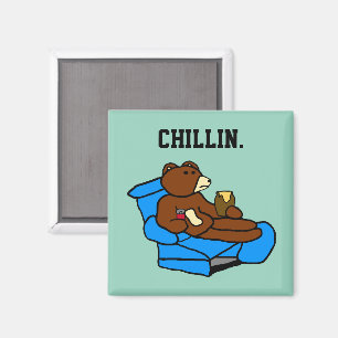 Aimant Lazy Easy Chaise Oear, Drôle Chillin’ Papa Cartoon