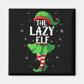 Aimant Lazy Elf Christmas Girls Women Elf Squad Xmas Fami (Devant)
