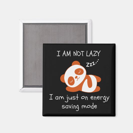 Aimant Lazy Panda Funny (Recto/Verso)