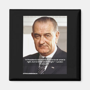 Aimant LBJ et Citation "Savoir ce qui est juste" sur Frid