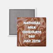 Aimant Le 28 Juillet est Milk Chocolate Jour Fun Jours Ma (Recto/Verso)