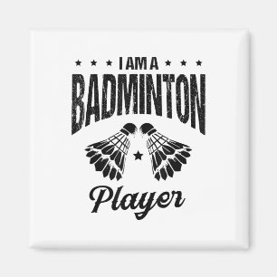 Aimant Le badminton est ma vie Joueur de badminton Volant