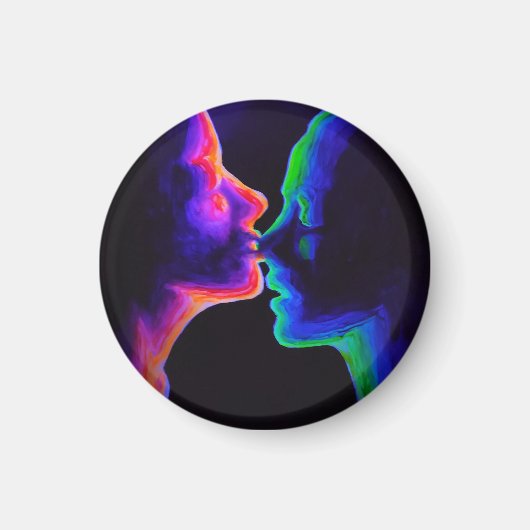 Aimant Le baiser à la lumière ultraviolette (Devant)