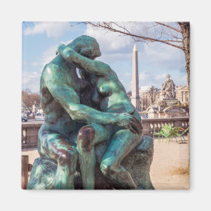 Aimant Le baiser d'Auguste Rodin aux Tuileries, Paris