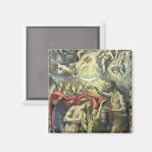 Aimant Le baptême du Christ, c.1597 (huile sur toile) (Recto/Verso)