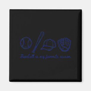 Aimant Le baseball est ma saison préférée Sports Minimali