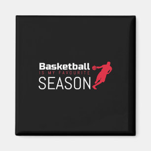 Aimant Le Basket-Ball Est Ma Saison Favorite Dribble