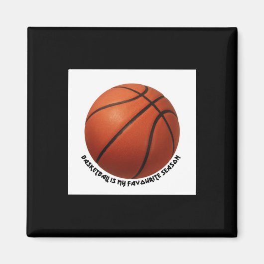 Aimant Le Basket-Ball Est Ma Saison Préférée Active (Devant)