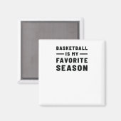 Aimant Le Basket-Ball Est Ma Saison Préférée. Devis de ba (Recto/Verso)